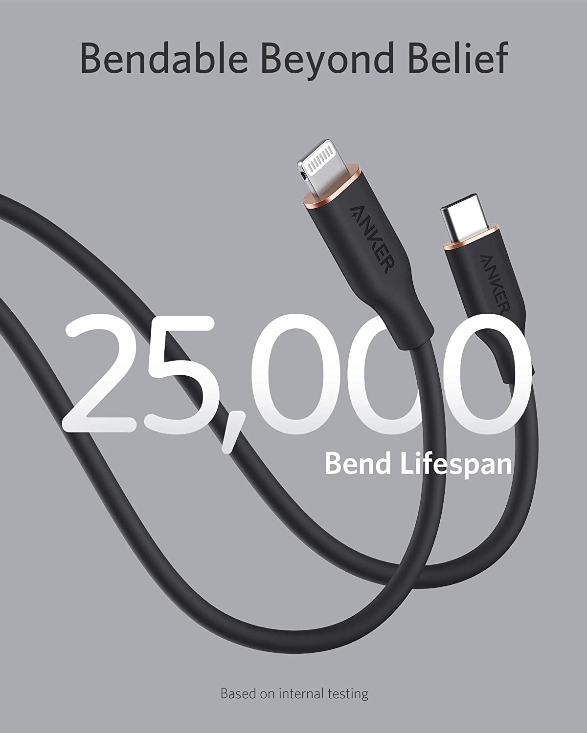 Anker 641 USB-C to Lightning Cable (Flow, 3 ft Silicone)