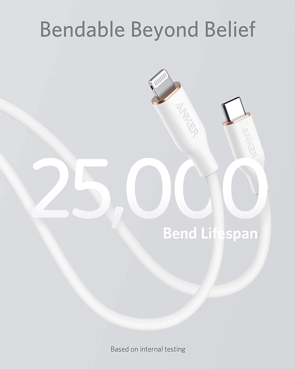 Anker 641 USB-C to Lightning Cable (Flow, 3 ft Silicone)