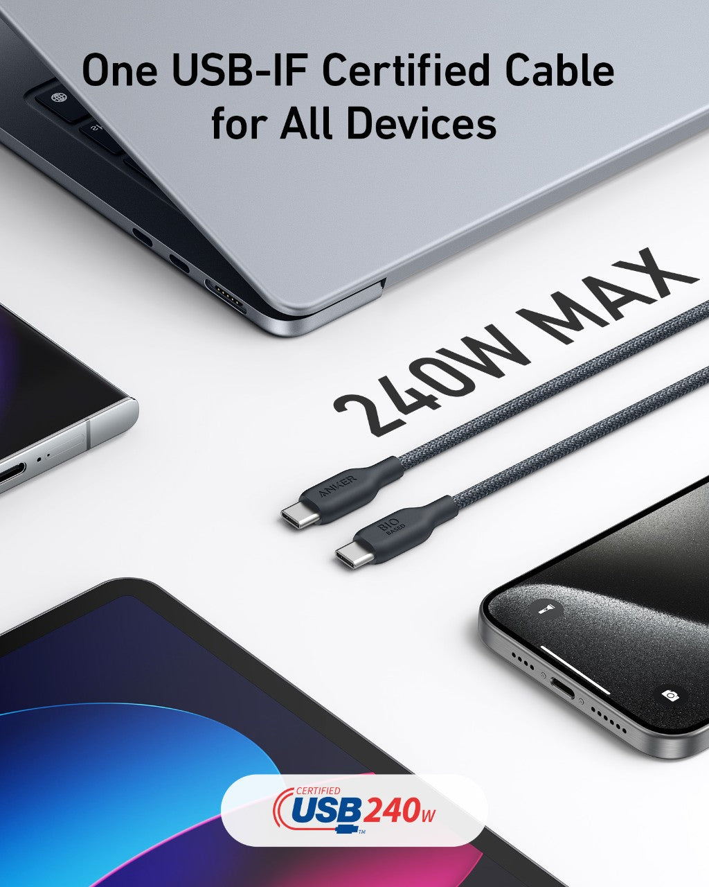 Anker 543 USB-C to USB-C Cable (Bio-Braided)