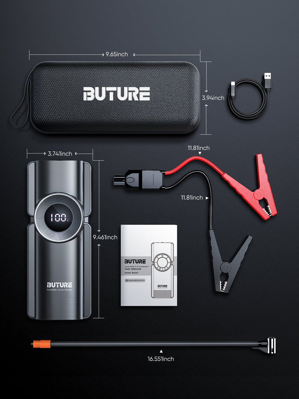 Jump Starter with Air Compressor