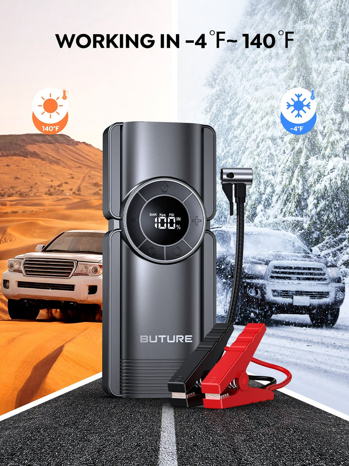 Jump Starter with Air Compressor